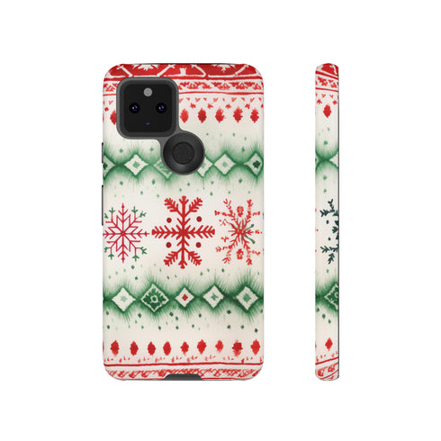 Icelandic Watercolor inspired by Christmas Sweaters - Impact Resistant Phone Case Google Pixel 5 5G Matte